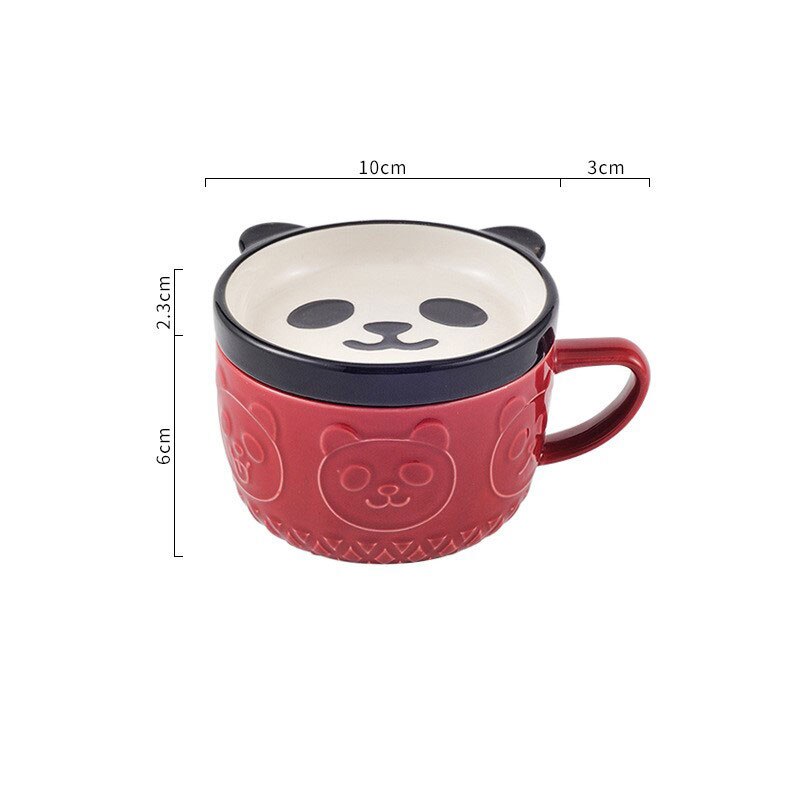 Cute Cat Coffee Mug with Lid
