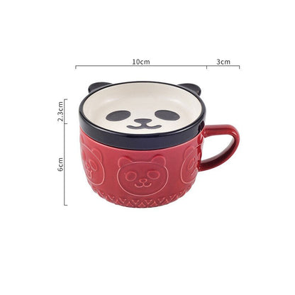 Cute Cat Coffee Mug with Lid