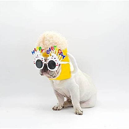 Dog Cat Cute Novelty Beer Mug Hat Headwear Funny Beer Champagne Costume Hat Soft Headgear PU Material for Xmas Birthday Party