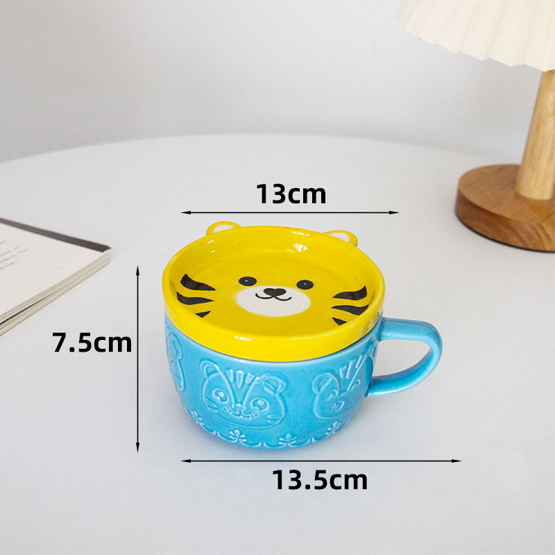 Cute Cat Coffee Mug with Lid